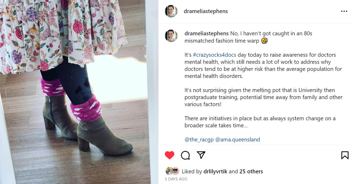 Crazy socks 4 Docs winner Australian Medical Association